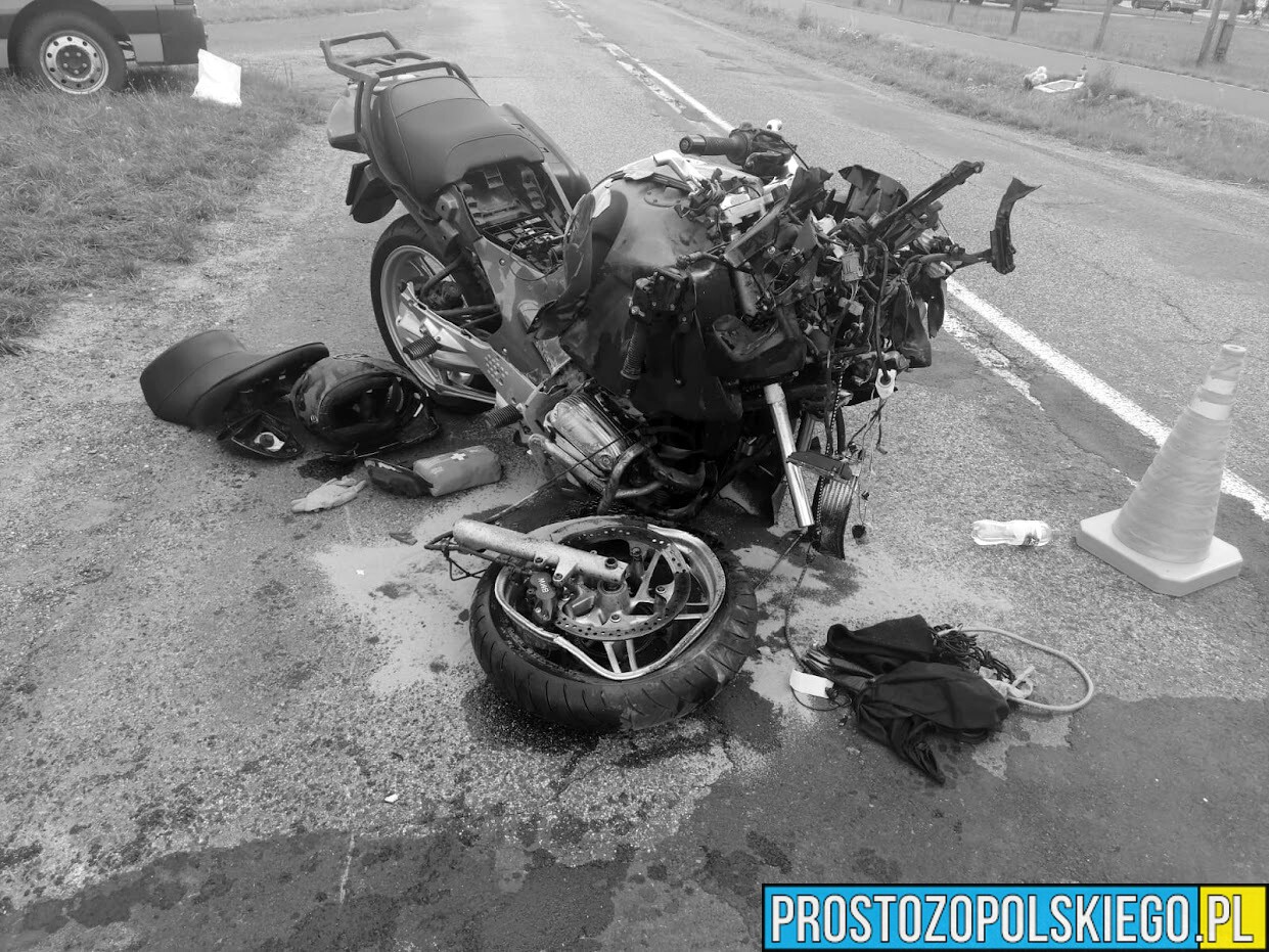 Wypadek śmiertelny motocyklisty pod Mikolinem.(Zdjęcia)