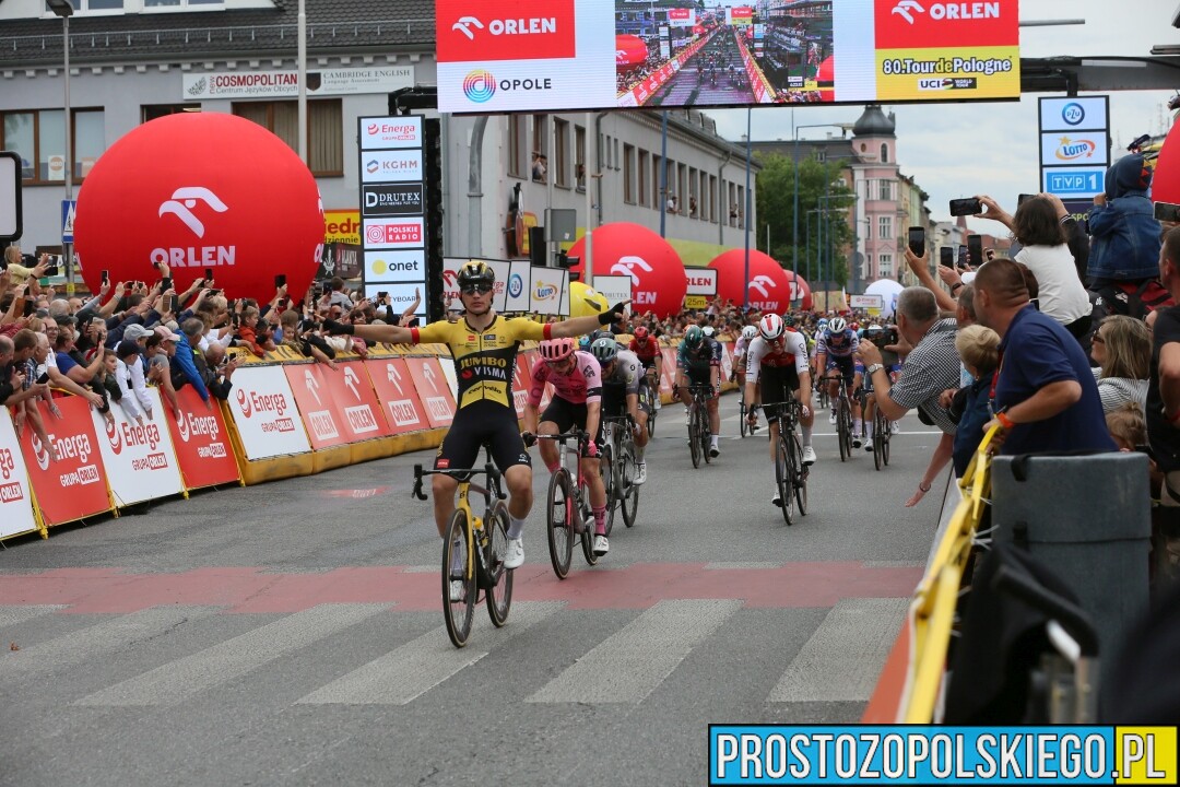 Olav Kooij wygrał w Opolu 4. etap wyścigu kolarskiego Tour de Pologne.(Zdjęcia)
