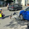 Zderzenie rowerzystki z samochodem osobowym na ul. Spychalskiego w Opolu.(Zdjęcia)