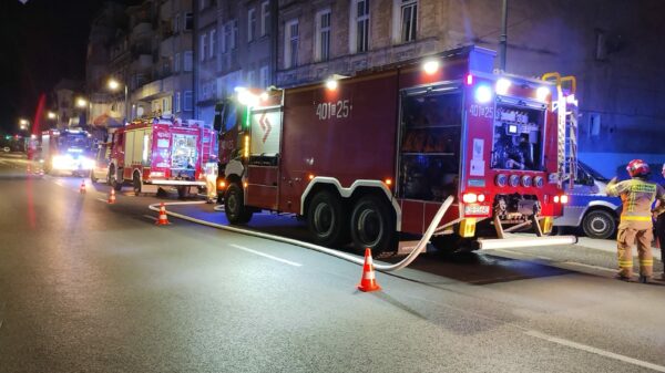 Pożar mieszkania w budynku wielorodzinnym w Brzegu.(Zdjęcia)