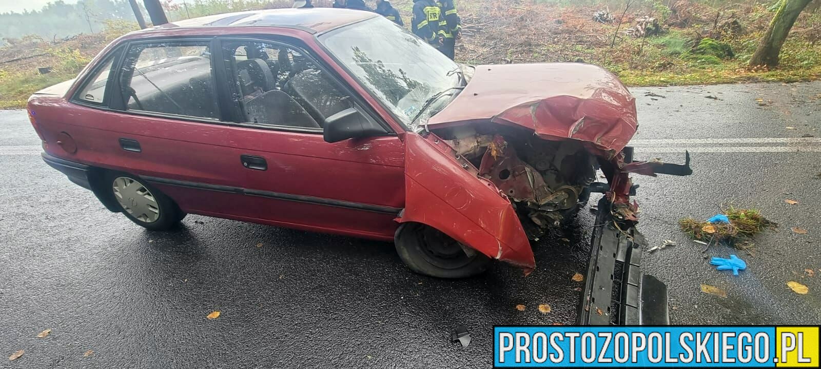 Wypadek w miejscowości Dąbrówka Łubniańska.(Zdjęcia)