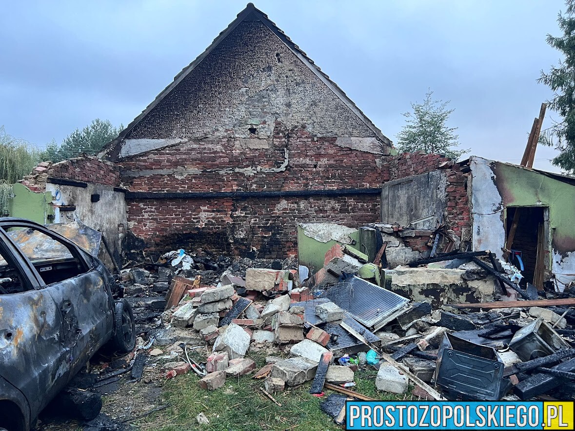 Wybuch butli z gazem w domu wielorodzinnym w miejscowości Lubska.(Zdjęcia)