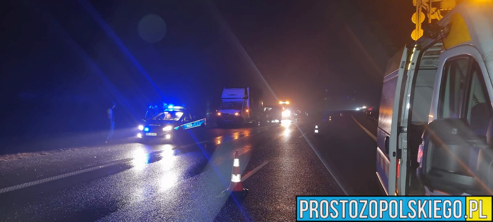 Zderzenie 4 pojazdów na opolskim odcinku autostrady A4.(Zdjęcia)