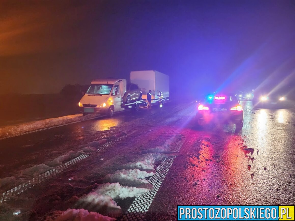 Niebezpieczne zdarzenie drogowe na obwodnicy Niemodlina. (Zdjęcia)