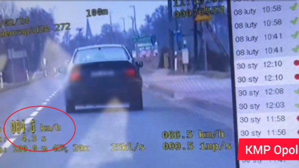 53-letni kierowca BMW został zatrzymany przez policję za przekroczenie prędkości, dodatkowo był pijany i nie miał prawo jazdy.(Wideo)