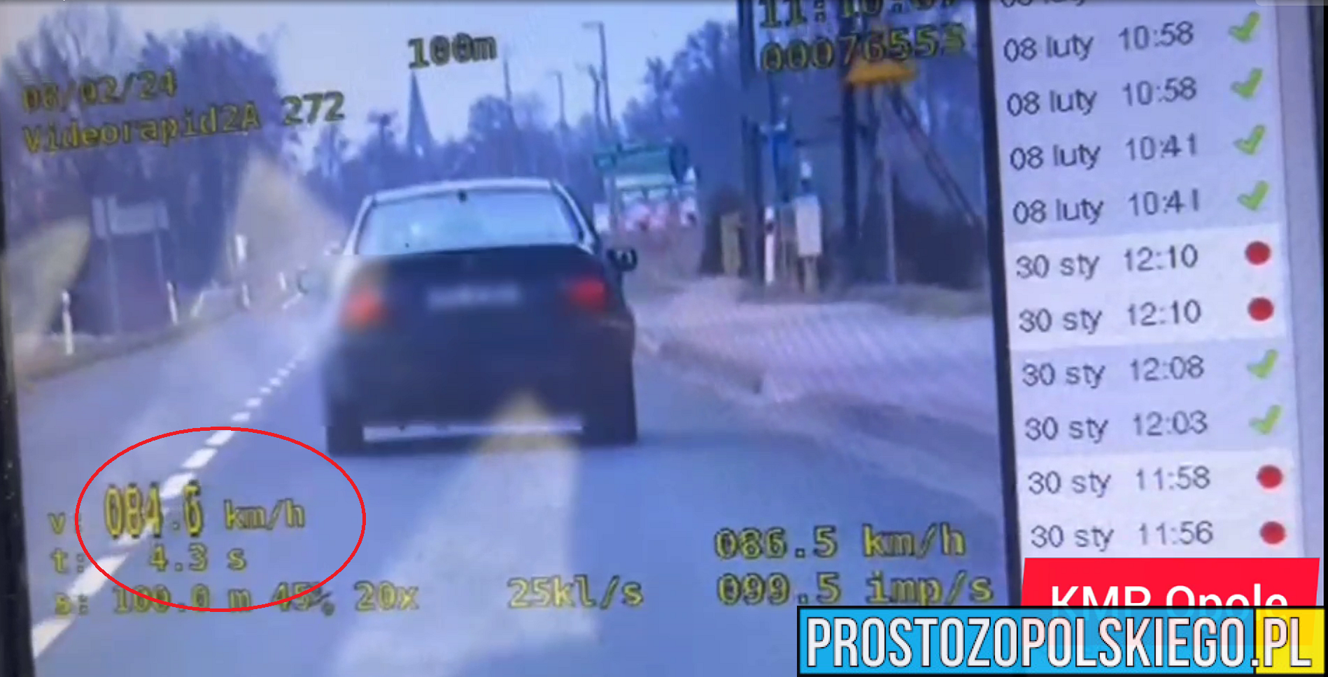 53-letni kierowca BMW został zatrzymany przez policję za przekroczenie prędkości, dodatkowo był pijany i nie miał prawo jazdy.(Wideo)