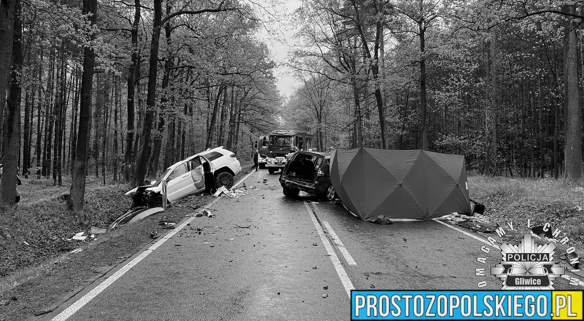 Wypadek w miejscowości Bargłówka na ul. Raciborskiej. Nie żyje 38-letnia kobieta i 11-letnie dziecko. Na miejscu były 2 LPR-y Ratownik 4 i Ratownik 23.