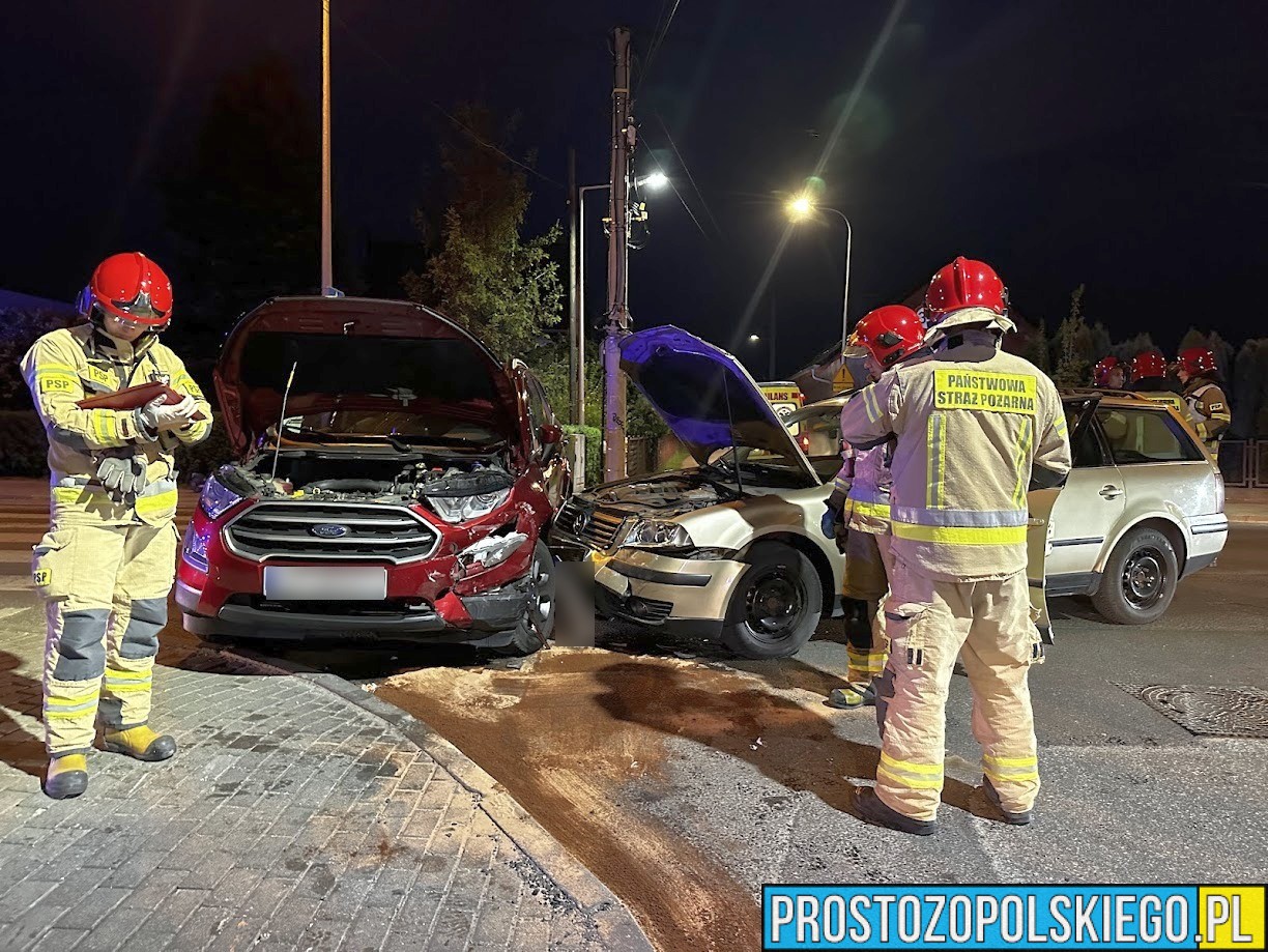 Wypadek na skrzyżowaniu ulic Prószkowska, a Dworska w Opolu.(Zdjęcia&Wideo)