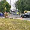 Wypadek w Oleśnie na ulicy Sądowej. Dwie osoby poszkodowane. (Zdjęcia)