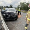 Zderzenie Suzuki z Volkswagena na wiadukcie ul. Niemodlińska w Opolu .Jedna osoba poszkodowana zabrana do szpitala.(Zdjęcia&Wideo)