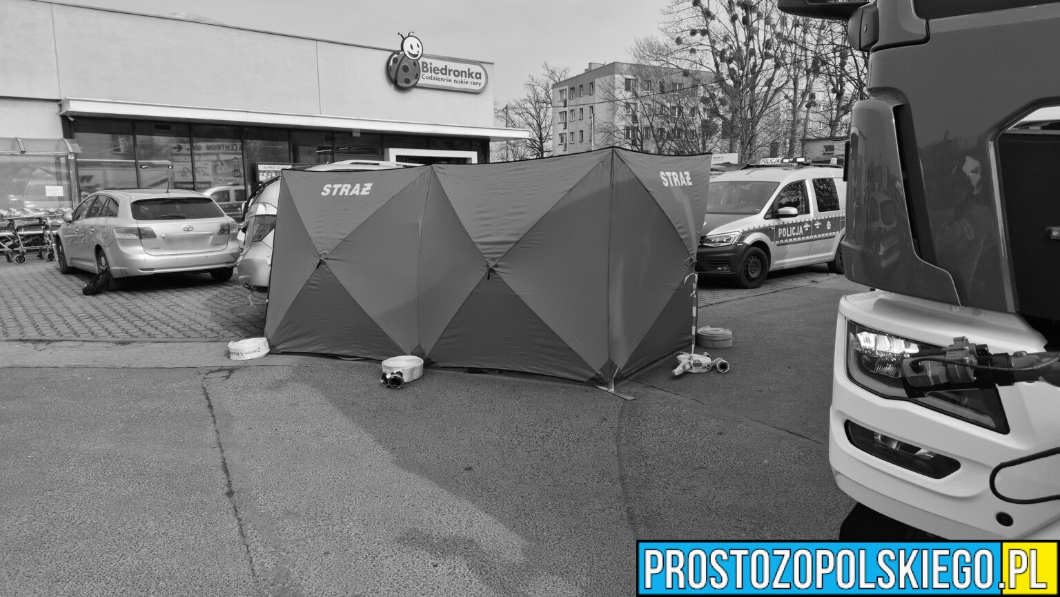 Strzelce Opolskie: Śledztwo w sprawie śmiertelnego potrącenia na parkingu Biedronki zakończone. Kluczowa była opinia biegłego