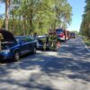 Zderzenie trzech samochodów osobowych na DK45 w Jasieniu – siedem osób, w tym dziecko, poszkodowanych