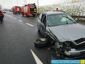 Wypadek na obwodnicy Otmuchowa. Jedna osoba została poszkodowana