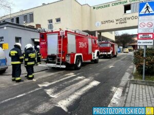 Ogień w Szpitalu Wojewódzkim w Opolu