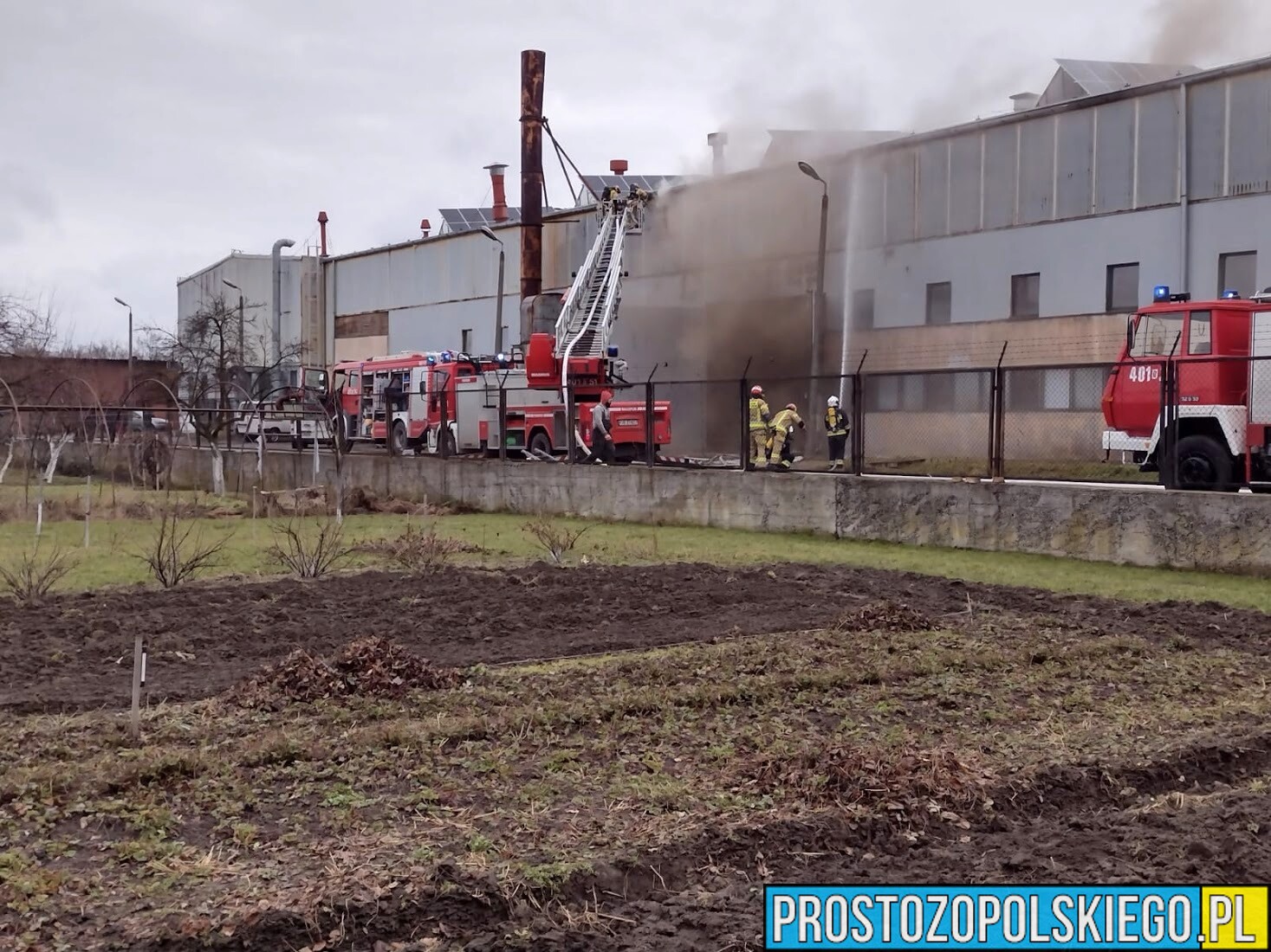 Pożar hali w Brzegu.(Zdjęcia)