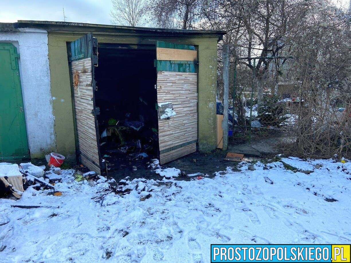 Policjanci wyjaśniają okoliczności śmierci mężczyzny, który zginął w pożarze garażu w Opolu.(Zdjęcia & Wideo)