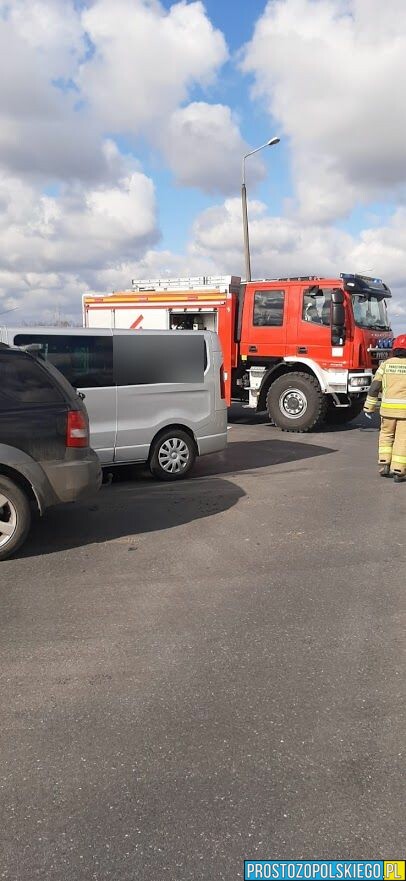 Wypadek na obwodnicy Kluczborka (Zdjęcia)