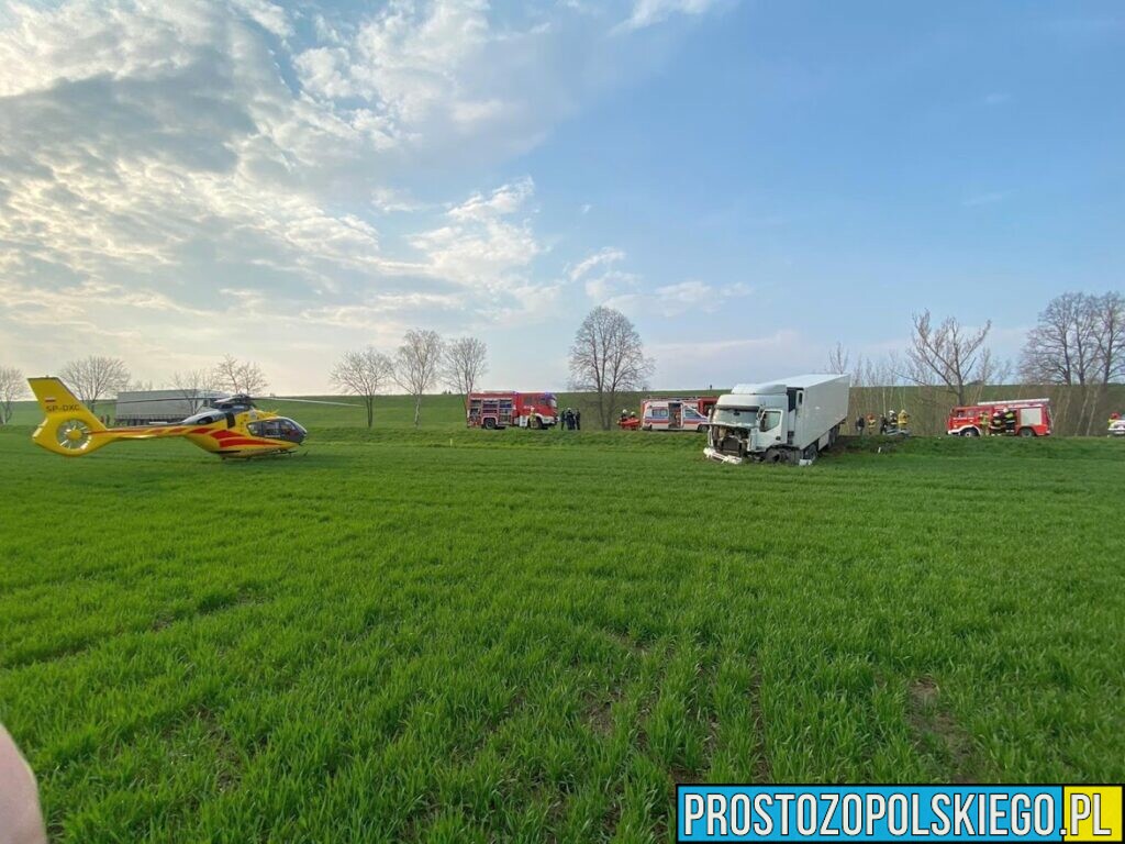 Wypadek na DK46 na trasie Nysa Paczków. Na miejscu jest tez LPR Ratownik23.(Zdjęcia)