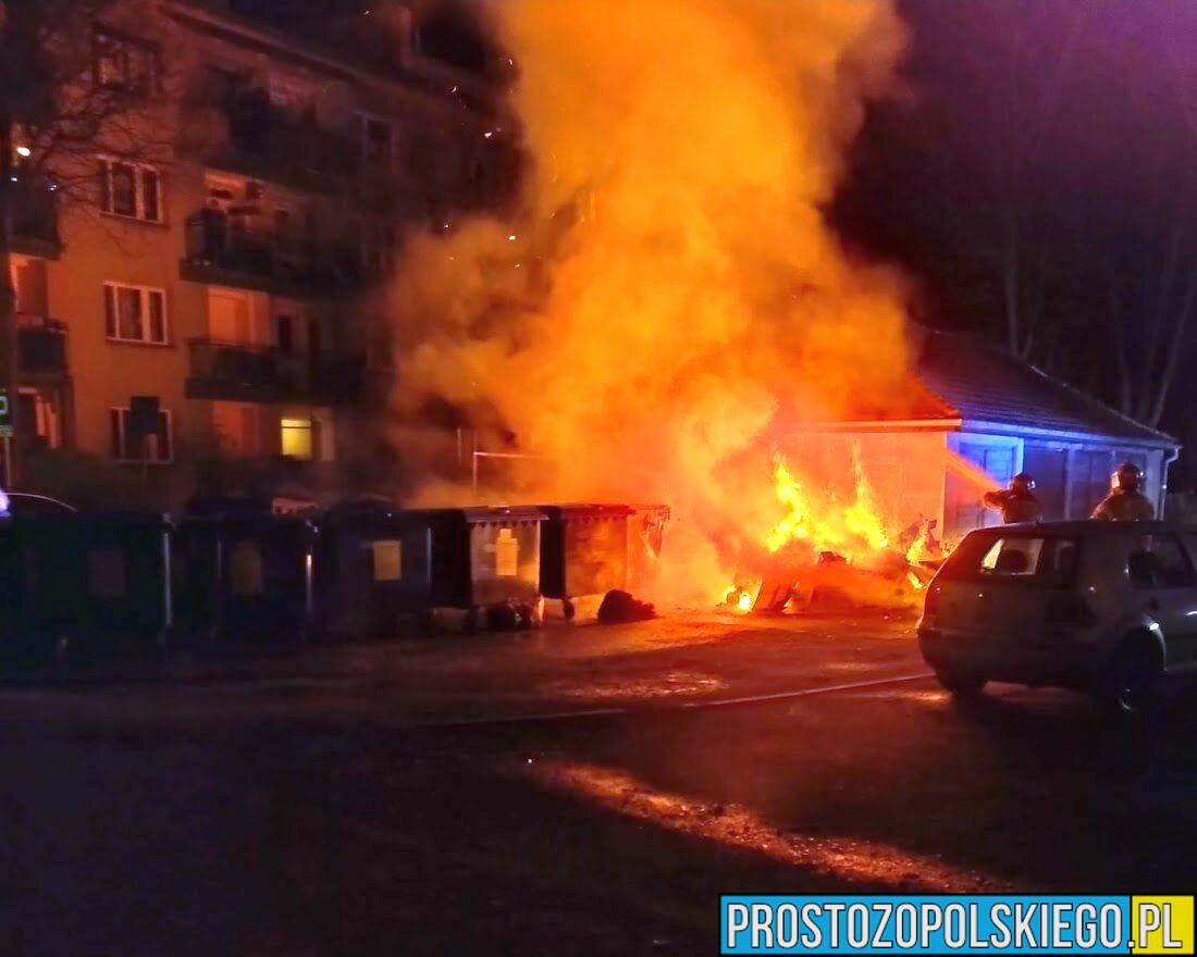 Pożar na jednym z osiedli w Brzegu. Doszło tam do podpalenia.