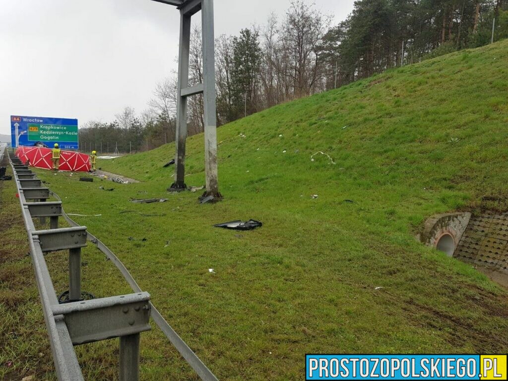 Wypadek śmiertelny na autostradzie A4.Nie żyje dziecko. Autostrada zablokowana w kierunku Wrocławia.(Zdjęcia)