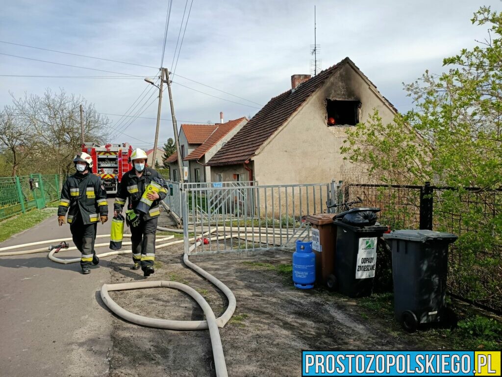Pożar poddasza w domu jednorodzinnym w Kędzierzynie Koźlu.