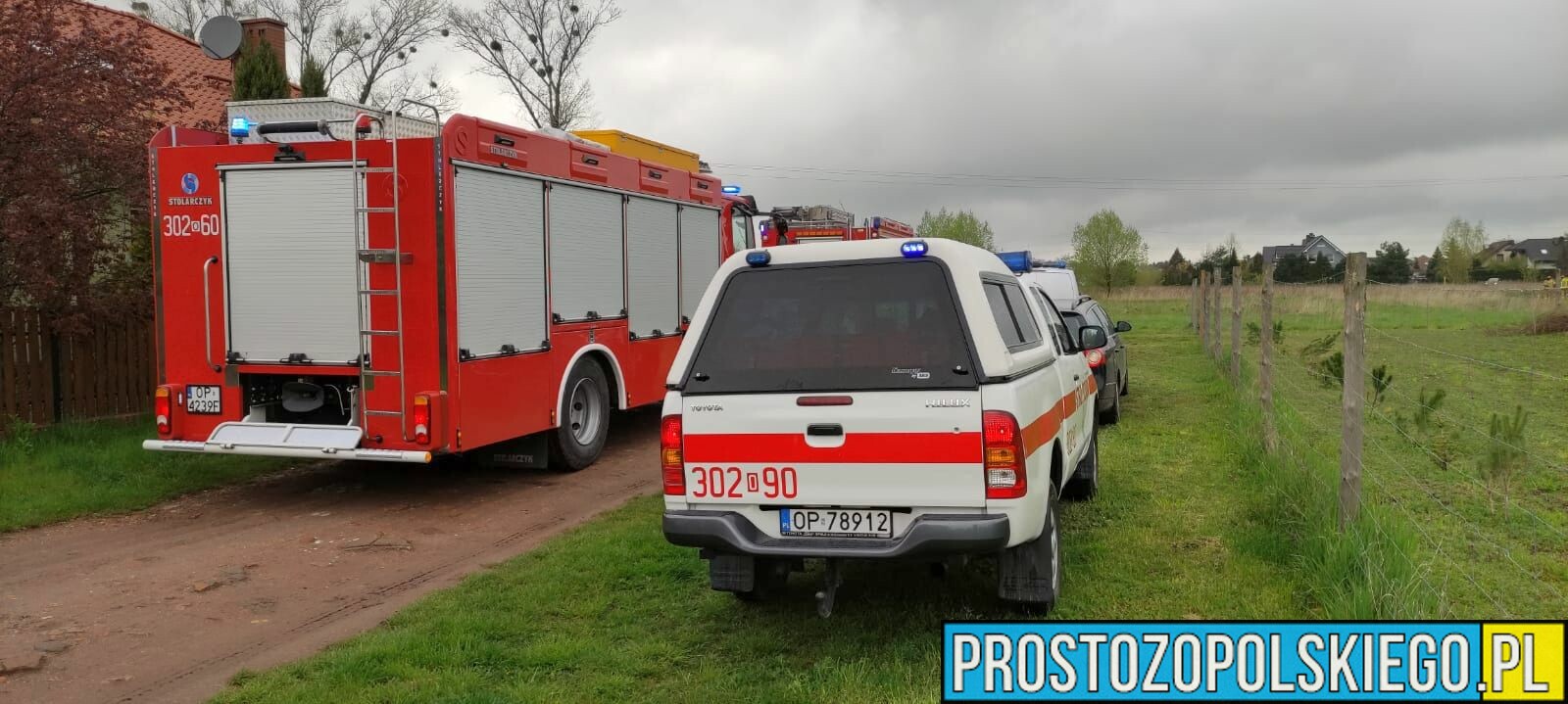 Strażacy z grupy chemicznej z Opola i Kędzierzyna Koźla na ul. Spokojnej w Kępie. Co się stało ?