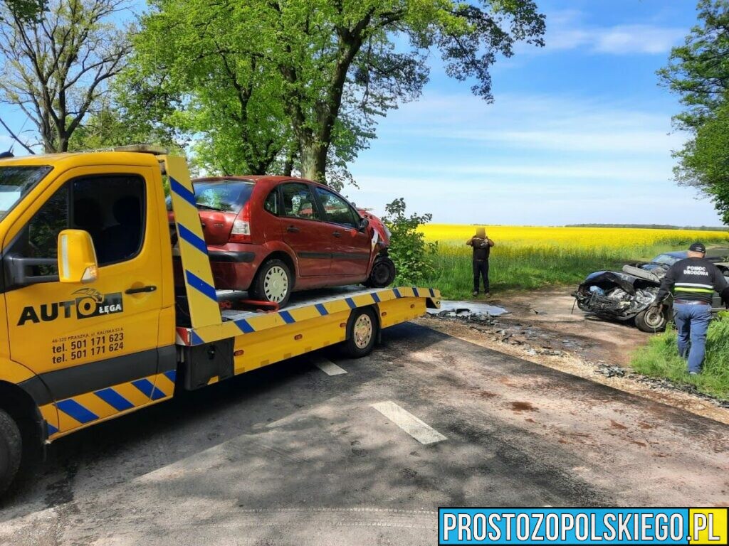 Zderzenie trzech samochodów w miejscowości Biskupice (Powiat Oleski).3 osoby zostały poszkodowane.(Zdjęcia)
