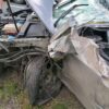 Wypadek na autostradzie A4.Audi zderzyło się ciężarówką.(Zdjęcia)