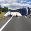 Wypadek ciężarówki na obwodnicy Paczkowa.