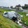 Wypadek busa na autostradzie A4.(zdjęcia)