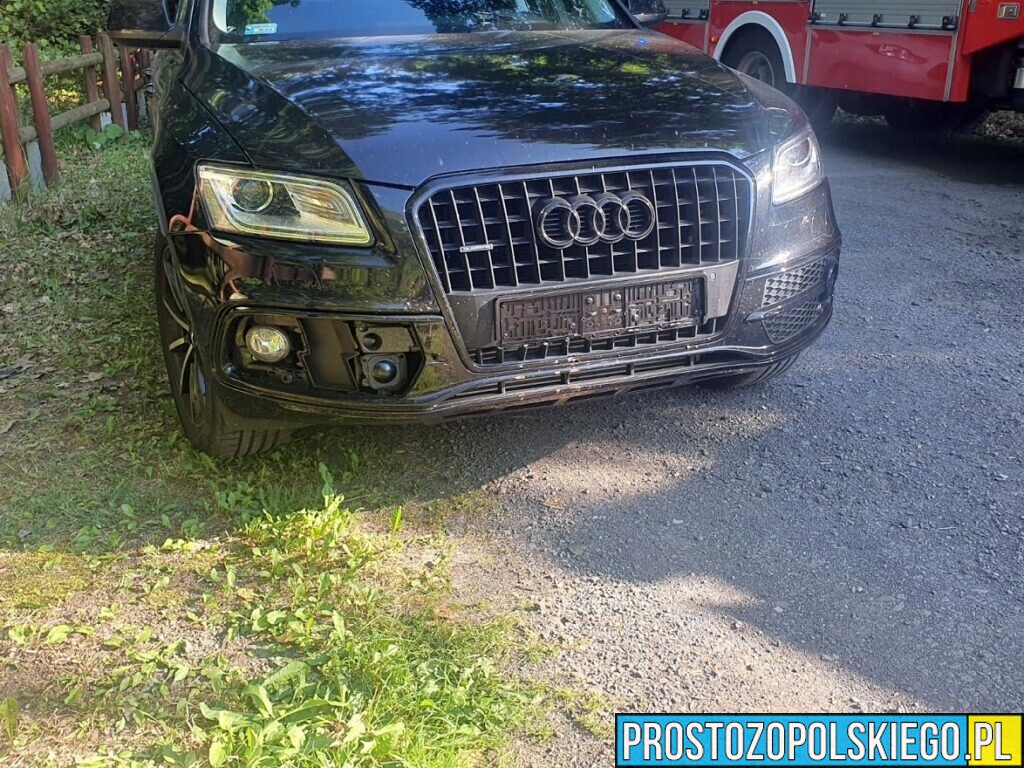 O godzinie 17:35 na nr alarmowy 112 wpłynęło zgłoszenie o zderzenie 4 aut na dk 45 Opole -