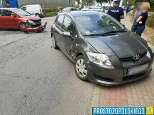 Zderzenie dwóch samochodów w Namysłowi.(Zdjęcia)