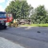 Zderzenie osobówki z busem ,który wywrócił się na bok w Gorzowie Śląskim w powiecie oleskim.