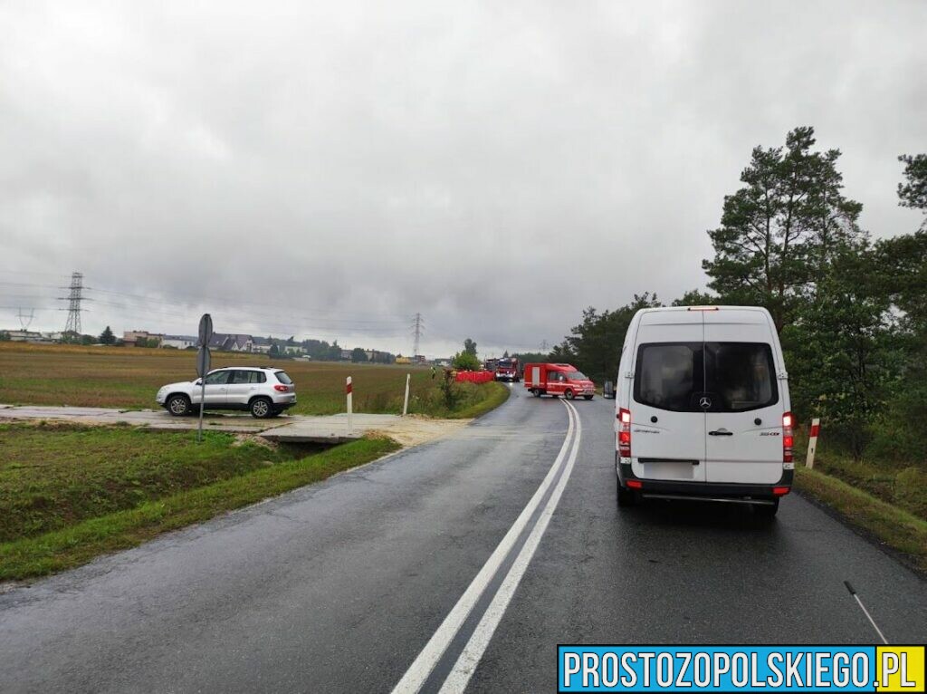 Wypadek śmiertelny na dk423 Opole-Krapkowice w miejscowości Przywory.(Wideo)