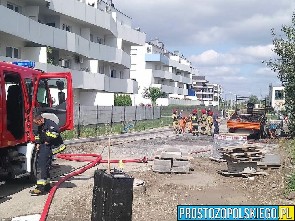Pożar samochodu dostawczego na ul. Sieradzkiej w Opolu.(Wideo)