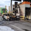 Pożar punktu opłat przy węźle Brzeg na autostradzie A4.(Wideo)