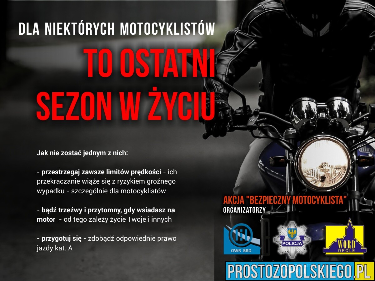 Wojewódzkie działania policjantów ruchu drogowego pn. "Bezpieczny motocyklista"