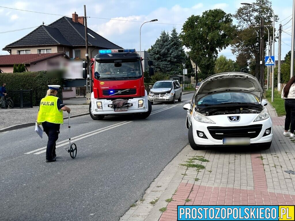 Wypadek na ul. Partyzanckiej w Opolu.Trzy osoby zabrane do szpitala w tym 4 letnia dziewczynka.(Zdjęcia)