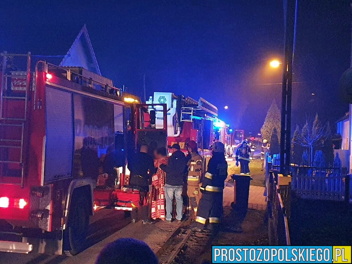 Pożar kotłowni na ul.Jana w Opolu. Jedna osoba została zabrana do szpitala.(wideo)