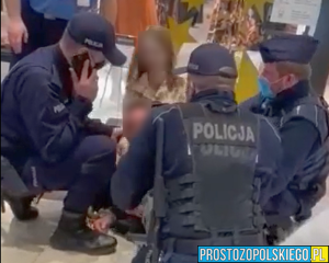 Nie miał maseczki w centrum handlowym - był agresywny i kopał policjantów.(Zdjęcia&Wideo)