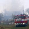 Pożar stodoły w powiecie namysłowskim. Na miejscu 7 zastępów straży.(Zdjęcia)