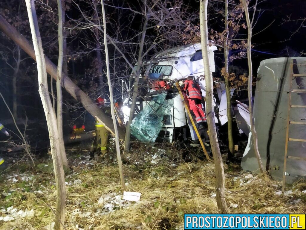 Wypadek dwóch ciężarówek w miejscowości Gręboszów w powiecie Namysłowskim.(Zdjęcia)