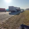 Wypadek na autostradzie A4 na 228 km w kierunku Katowice. Bus wjechał w cysternę. Na miejscu lądował LPR.(Zdjęcia)