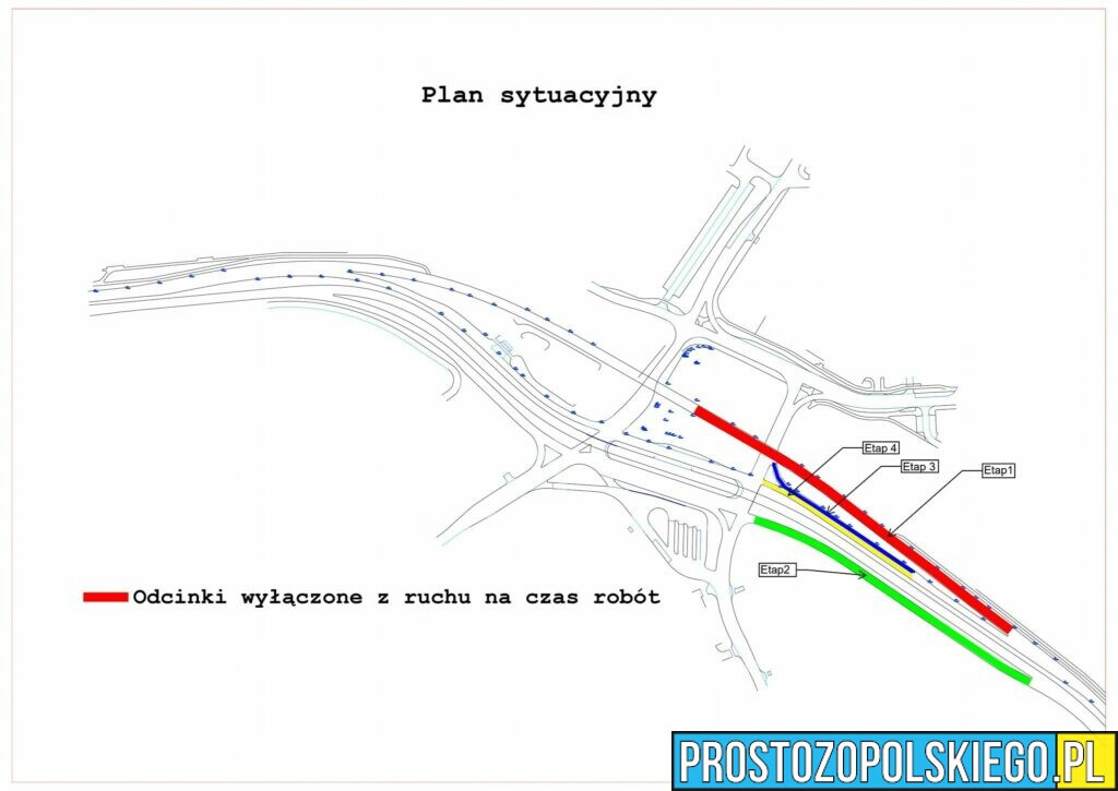 Utrudnienia dla kierowców. Prace poprawkowe w rejonie Opola Wschodniego. 