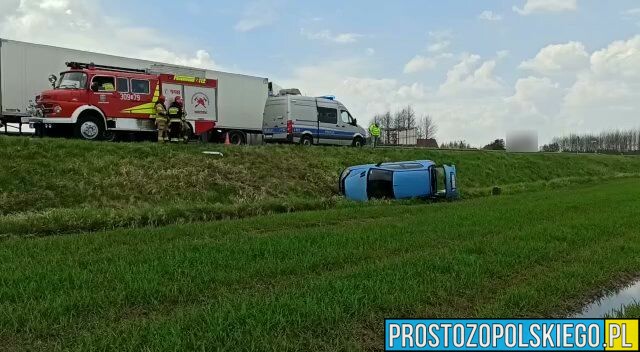 Dachowanie auto na obwodnicy Opola na wysokości Wrzosek.(Zdjęcia &Wideo)