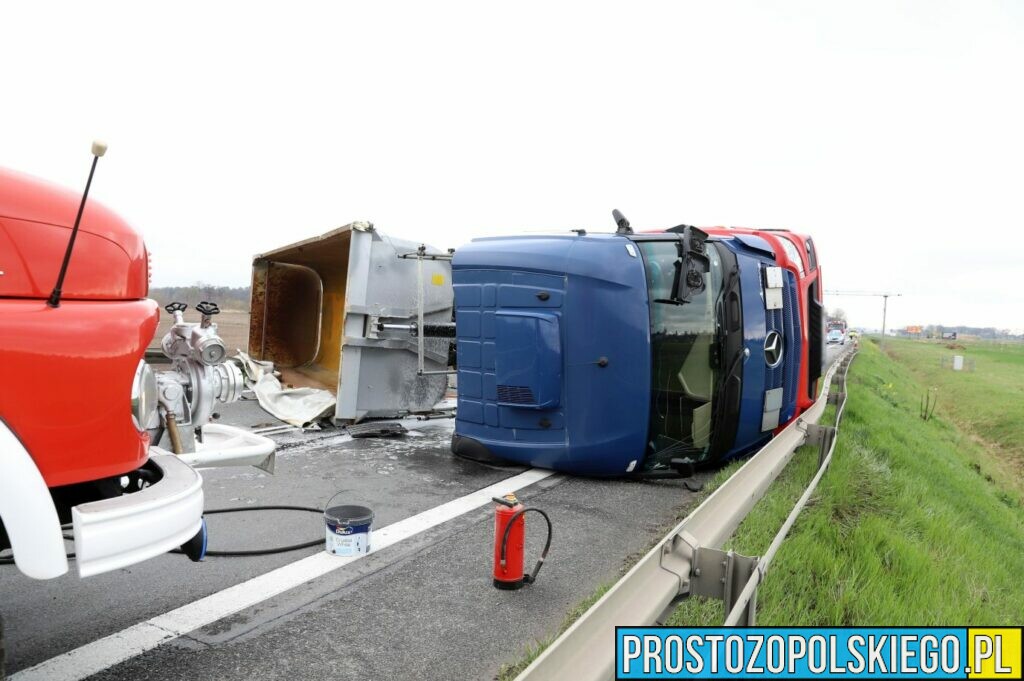 Wypadek na obwodnicy Opola. Zderzyły się tam dwie ciężarówka bus i osobówka. Na miejscu lądował LPR.(Zdjęcia&Wideo)