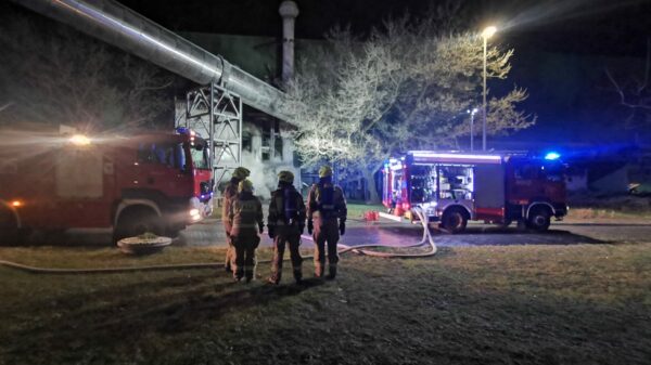 Pożar w zakładzie produkcyjnym w miejscowości Chorula.