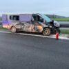 Wypadek na autostradzie A4.Zderzenie ciężarówki, osobówki i busa ,który przewoził pasażerów.(Zdjęcia)