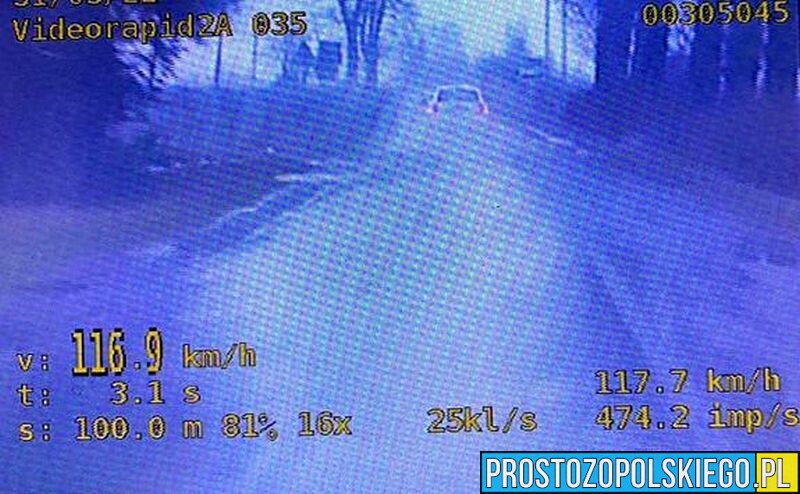 33-latek w terenie zabudowanym jechał 120km/h. Mandat 2500 zł i utrata prawo jazdy na 3 miesiące.