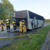 Na autostradzie A4 zapalił się autokar z kompletem pasażerów.(Zdjęcia)